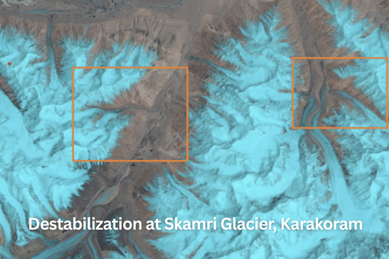 Destabilization at Skamri Glacier, Karakoram